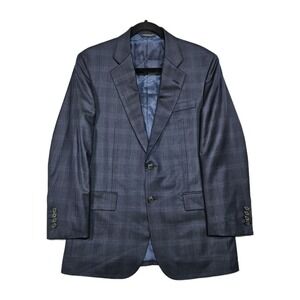 Brooks Brothers 1818 Madison Blazer 38S Sports Coat Plaid Full Canvas Wool Silk